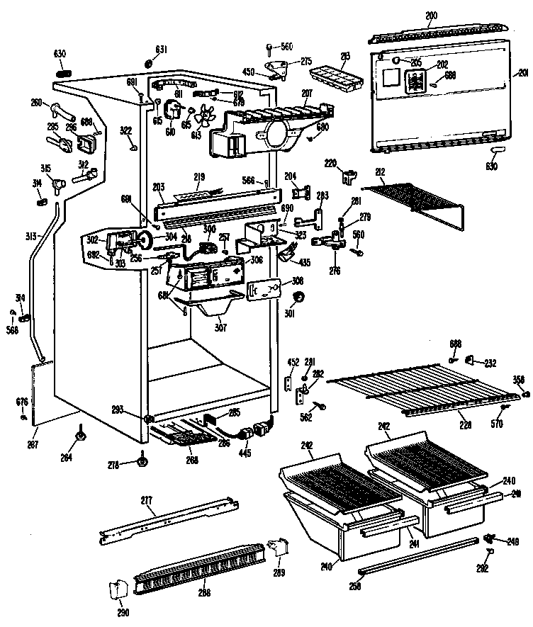 Hotpoint CTX18CGDL chassis diagram