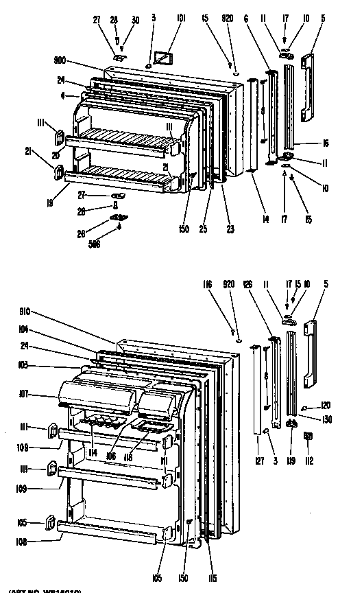 Hotpoint CTX18EGCR doors diagram