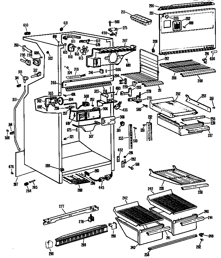 Hotpoint CTX18EGCR chassis diagram