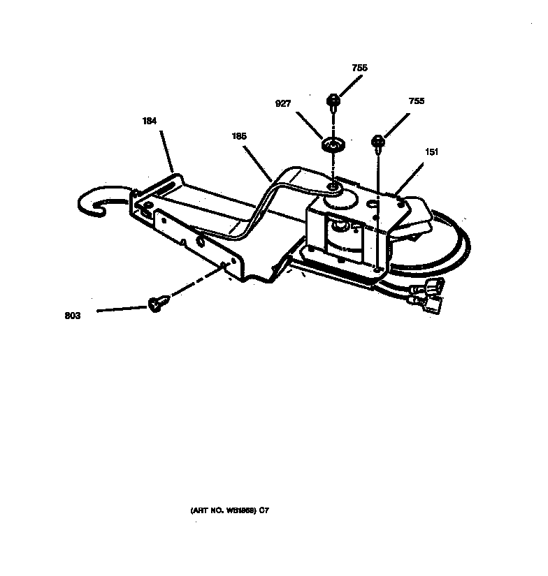 GE JMP28BA2WH door lock diagram