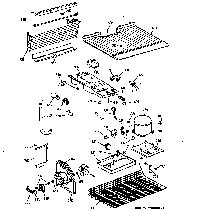 GE TBT14NABRRAA unit parts diagram