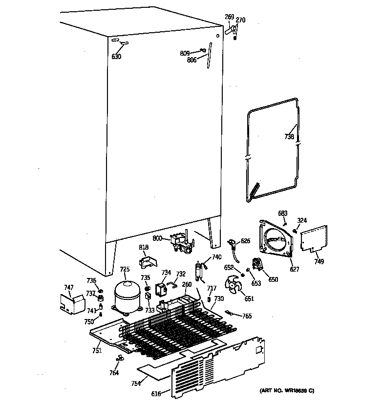 GE TFX20JRBEWH unit parts diagram