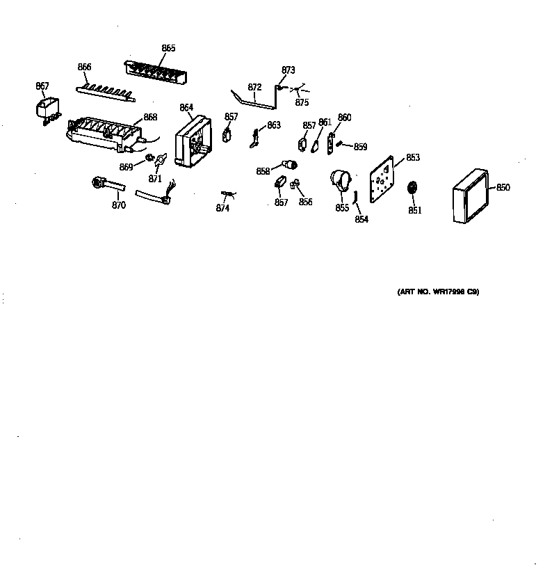 GE TFX20JRBEWH icemaker wr30x0327 diagram