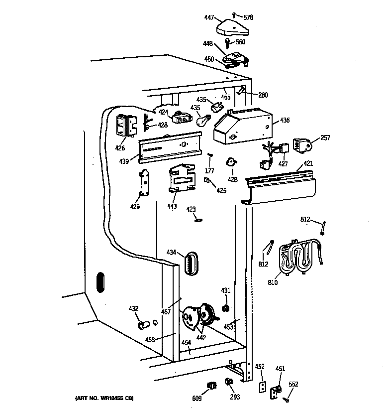 GE TFX22KRCEWW fresh food section diagram