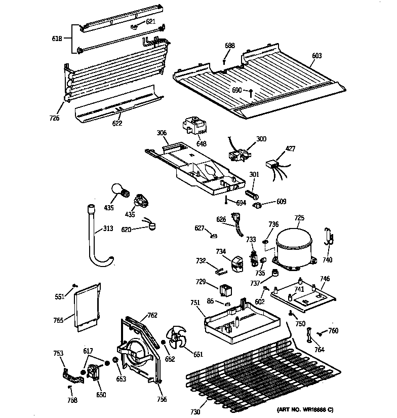 Hotpoint CTX16CYBSLWW unit parts diagram