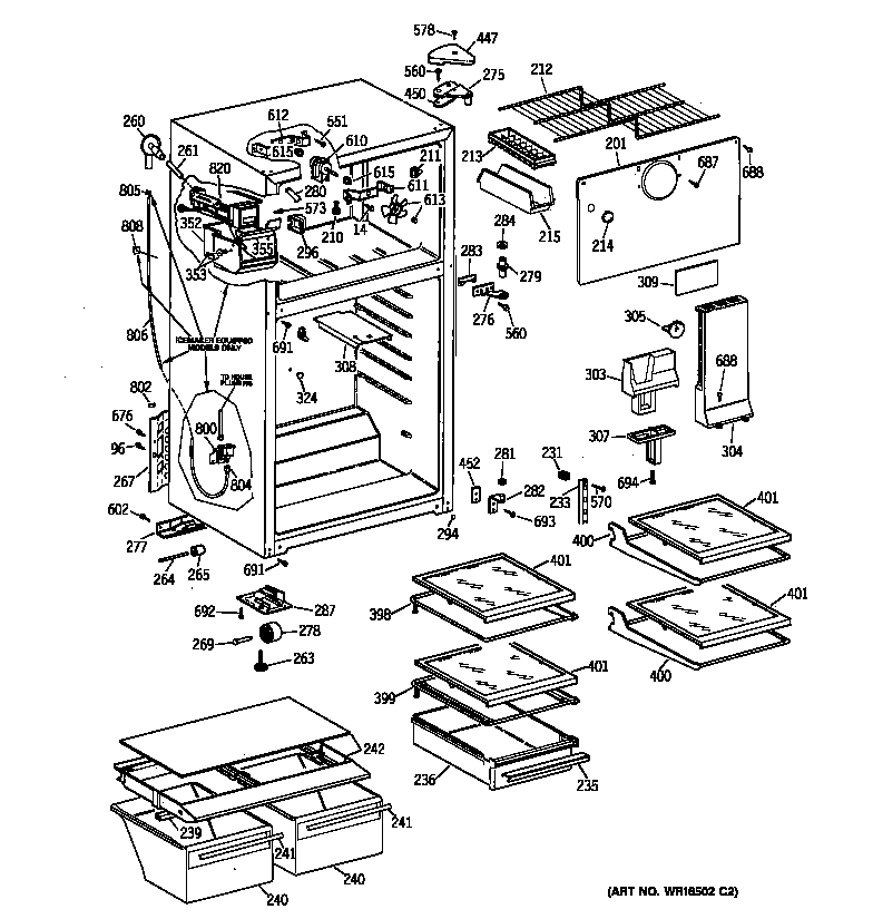 Kenmore 36368672895 cabinet diagram