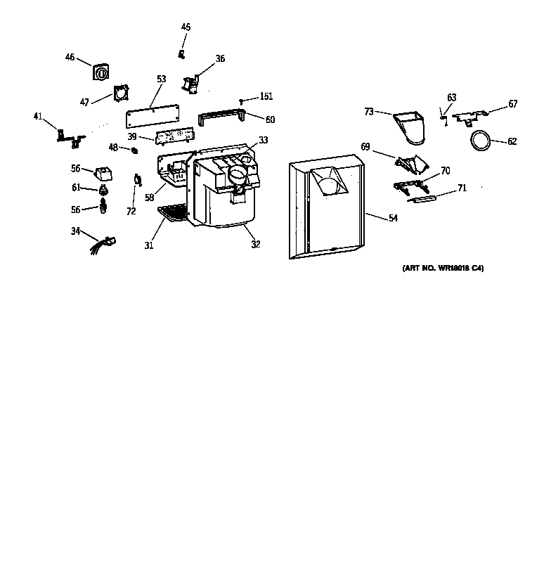 Kenmore 36359527994 dispenser diagram