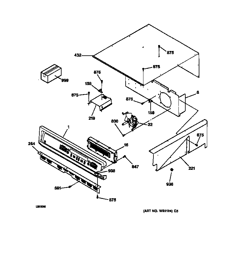GE JK950BA2BB control panel diagram
