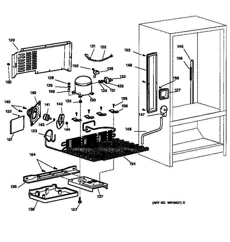 GE TCX18IACBRWW unit parts diagram