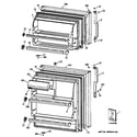GE TBX18TABNRAA doors diagram