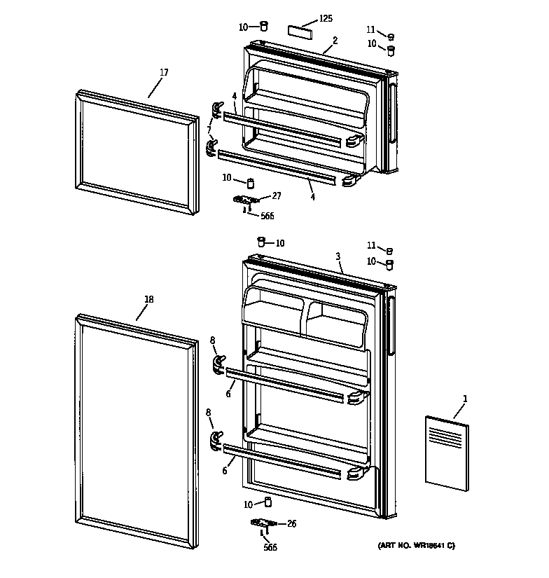 Kenmore 36339401991 doors diagram