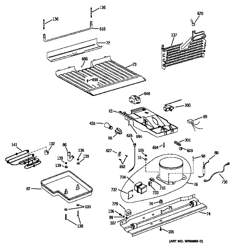 Kenmore 36339401991 unit parts diagram