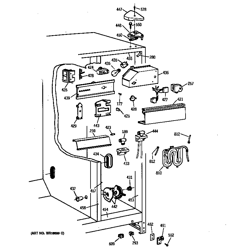 Kenmore 36358261896 fresh food section diagram