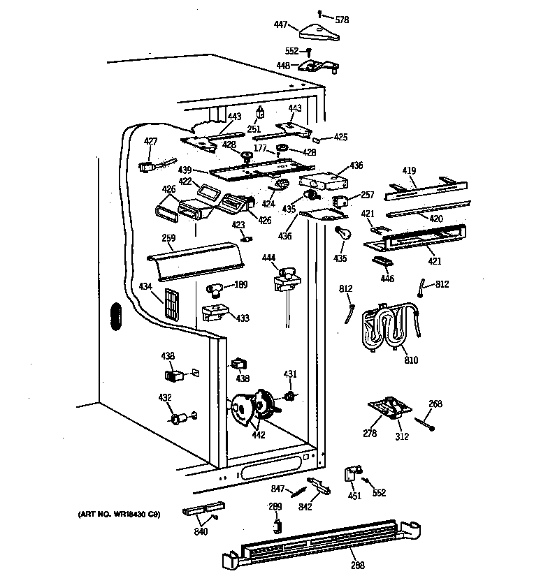 Kenmore 36358075896 fresh food section diagram