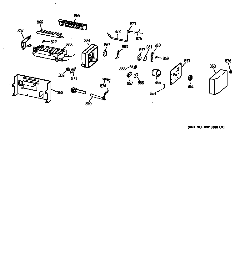 Kenmore 36358075896 icemaker wr30x0328 diagram