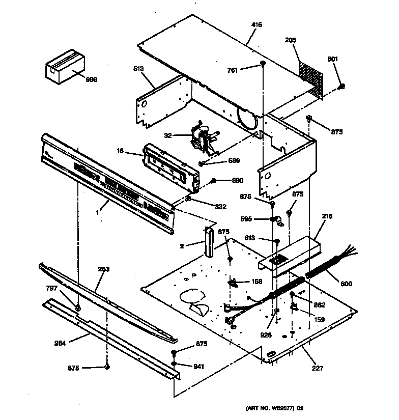 GE ZET757WA1WW control panel diagram