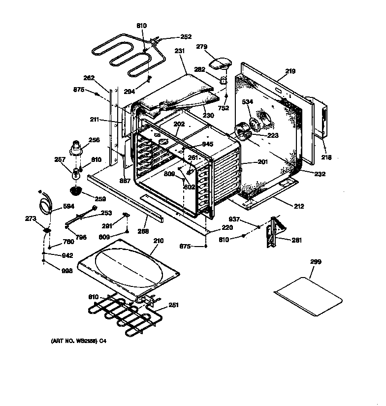 GE ZET757WA1WW lower over diagram