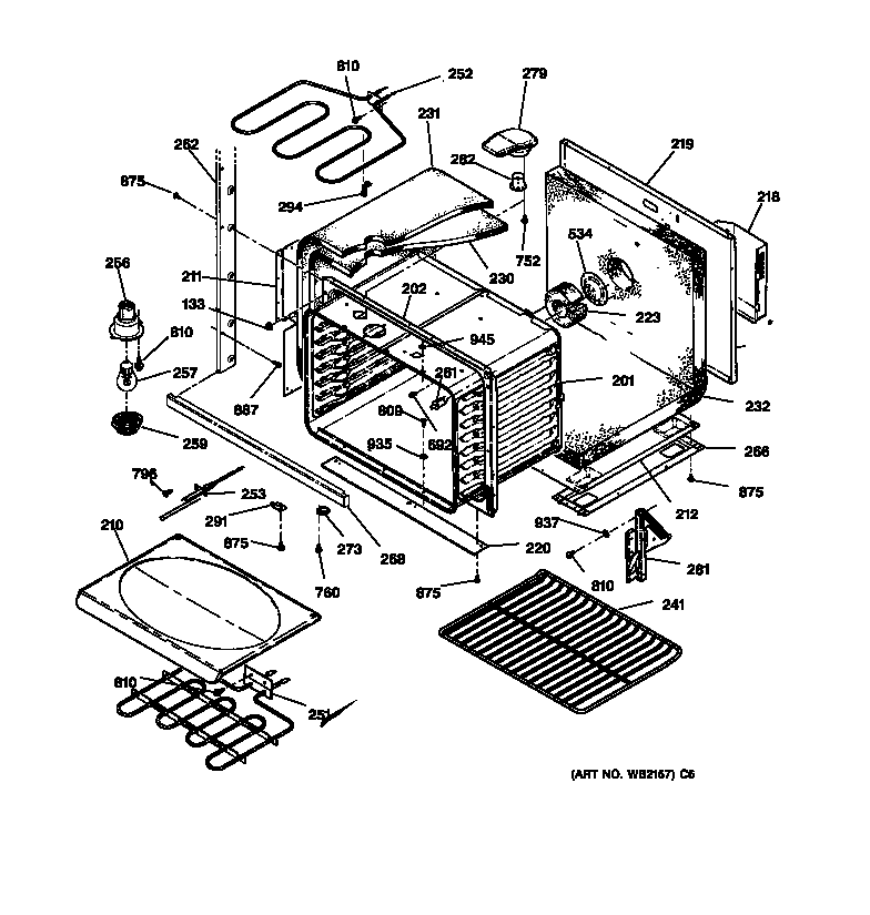 GE JTP56BA2BB lower body diagram