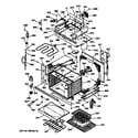 GE JTP95BA1BB oven body & m/w support diagram