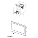 GE JTP95BA1BB microwave control panel & door diagram