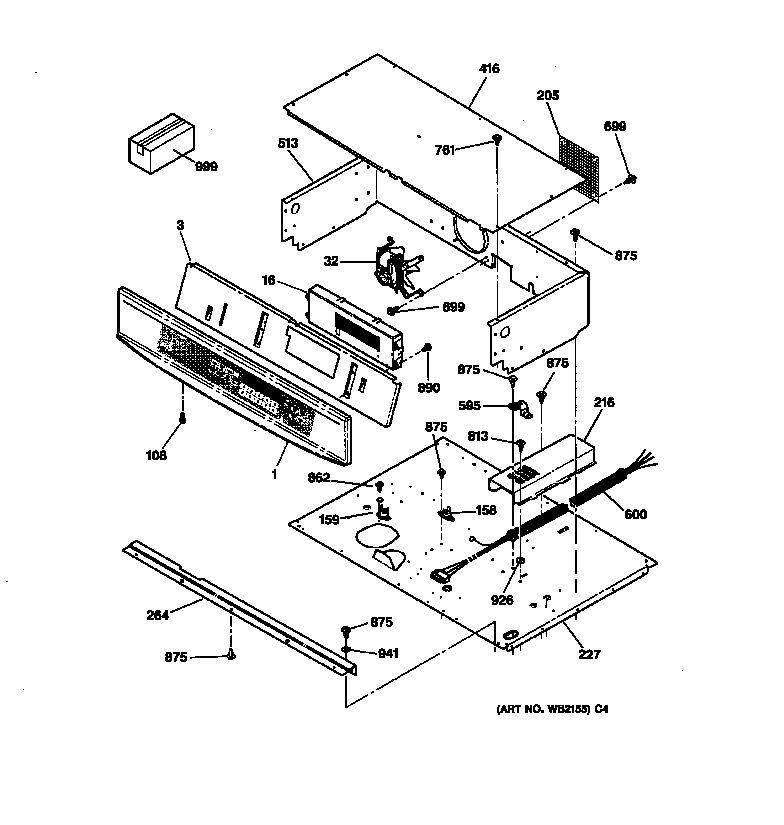 GE JTP18WA1WW control panel diagram