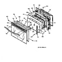 GE JCTP18BA1BB oven door diagram