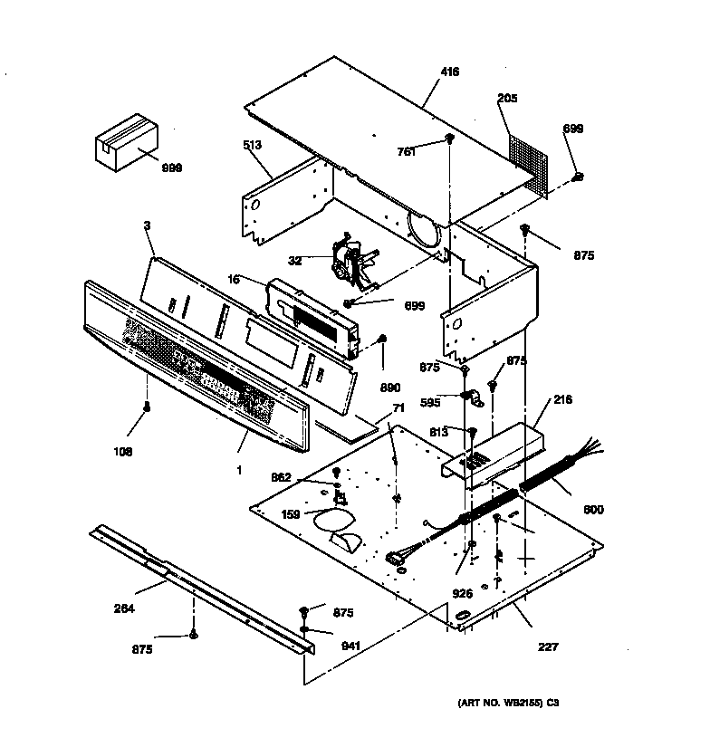 GE JCTP18BA2BB control panel diagram