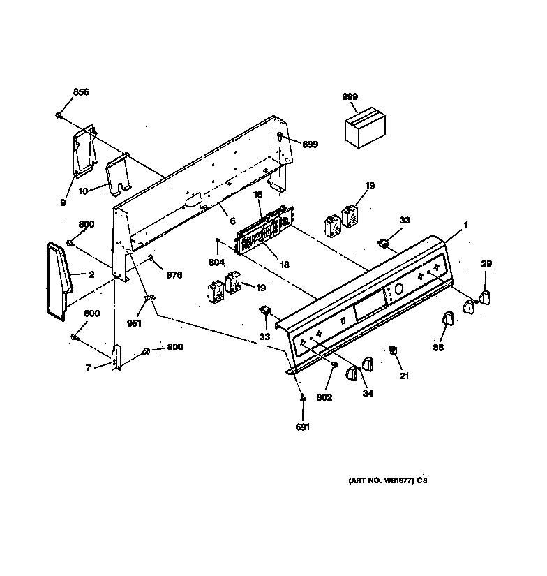 GE LEB316GT5AD control panel diagram