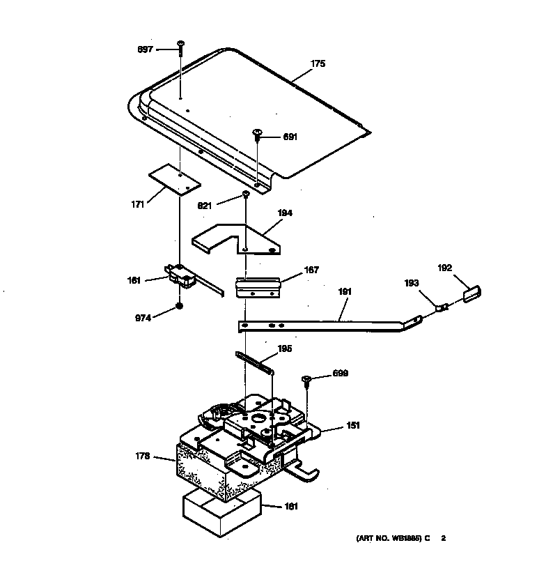 GE LEB316GT5AD door lock diagram