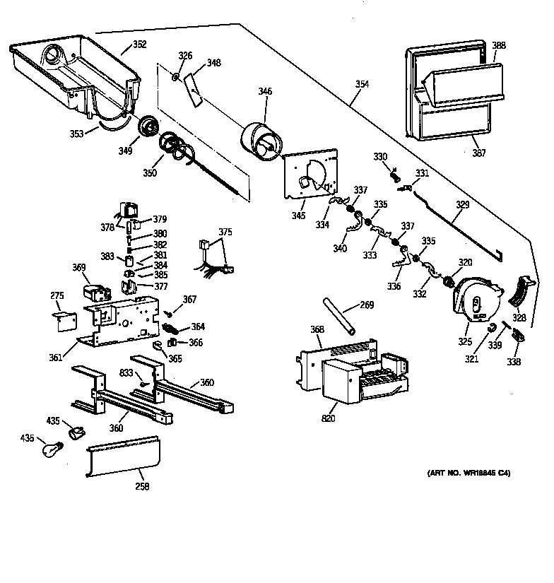 Kenmore 36358475896 ice bucket diagram