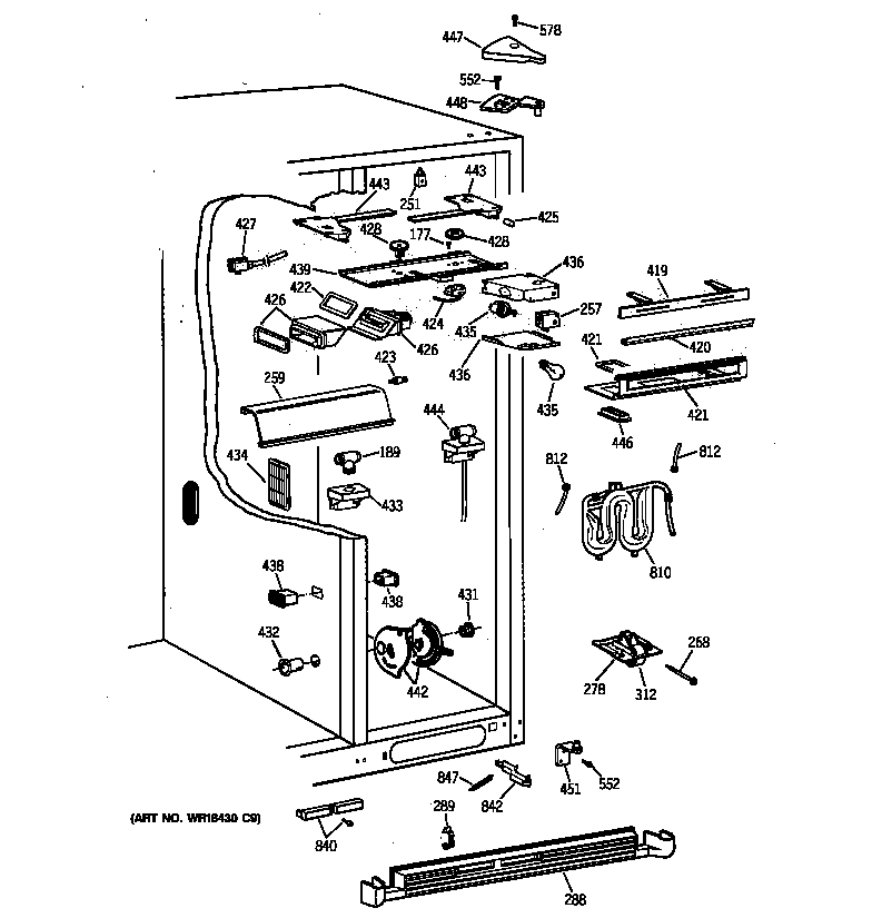 Kenmore 36358475896 fresh food section diagram