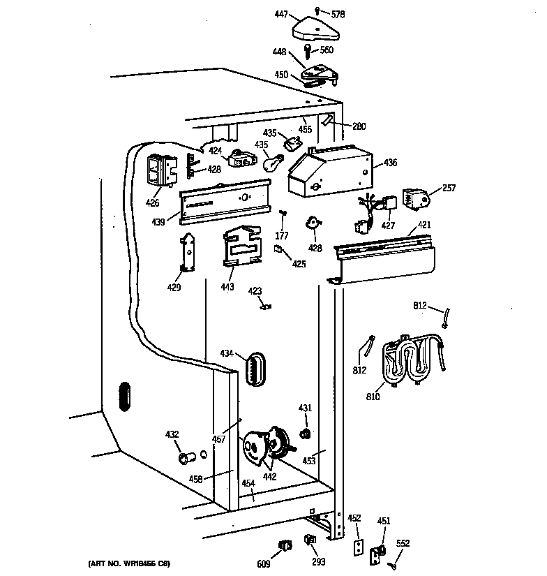 Kenmore 36358257896 fresh food section diagram