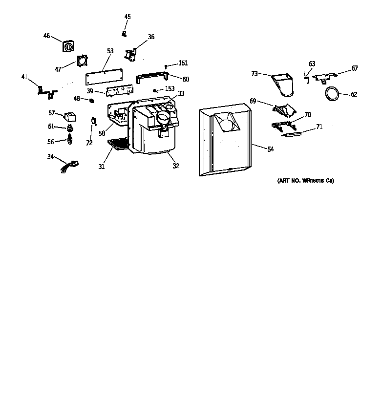 Kenmore 36358272896 dispenser diagram