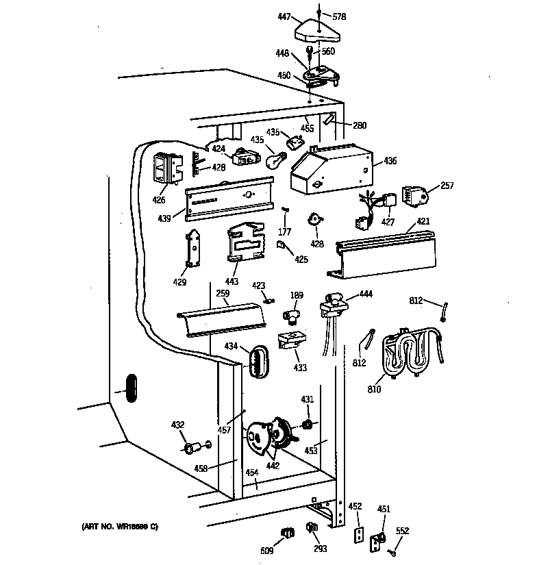 Kenmore 36358272896 fresh food section diagram