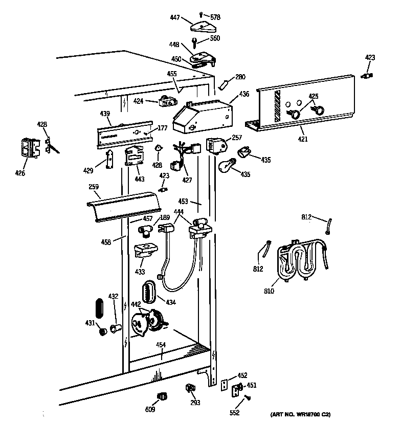 Kenmore 36359552996 fresh food section diagram