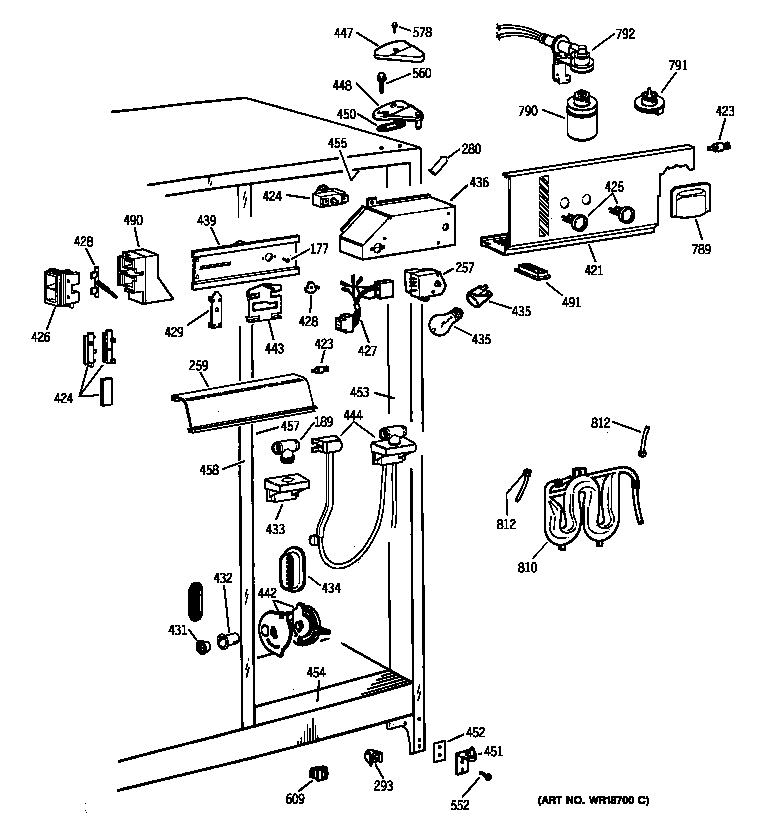 Kenmore 36359572996 fresh food section diagram