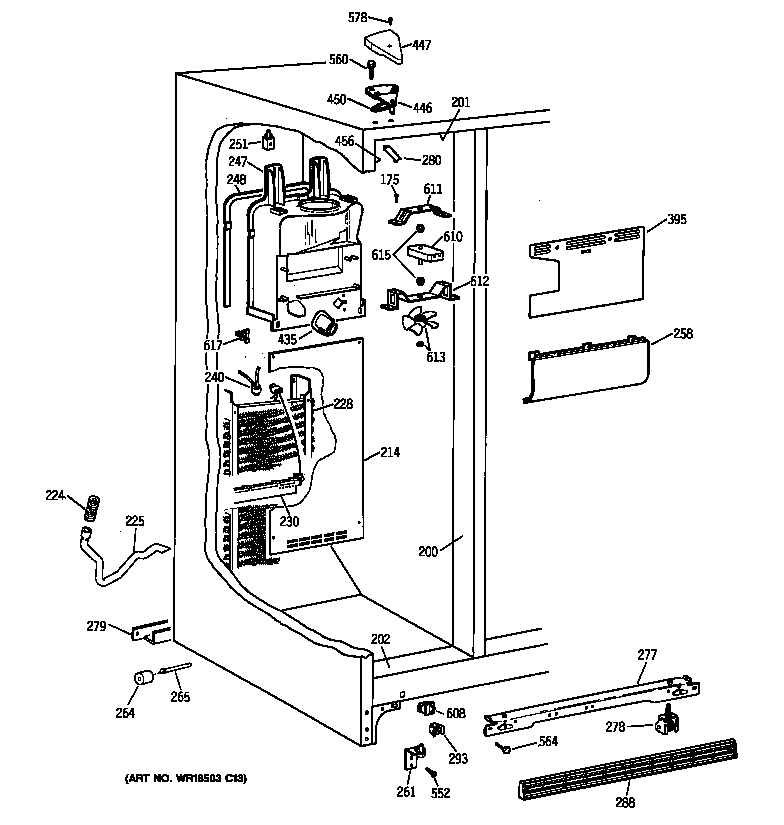 Kenmore 36358777896 freezer section diagram