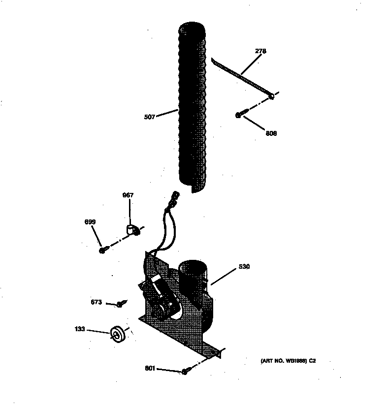 GE JDP36BW2WH blower diagram