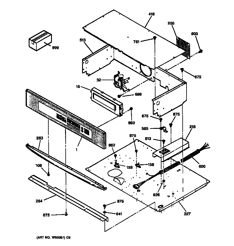 GE JT950SA1SS control panel diagram