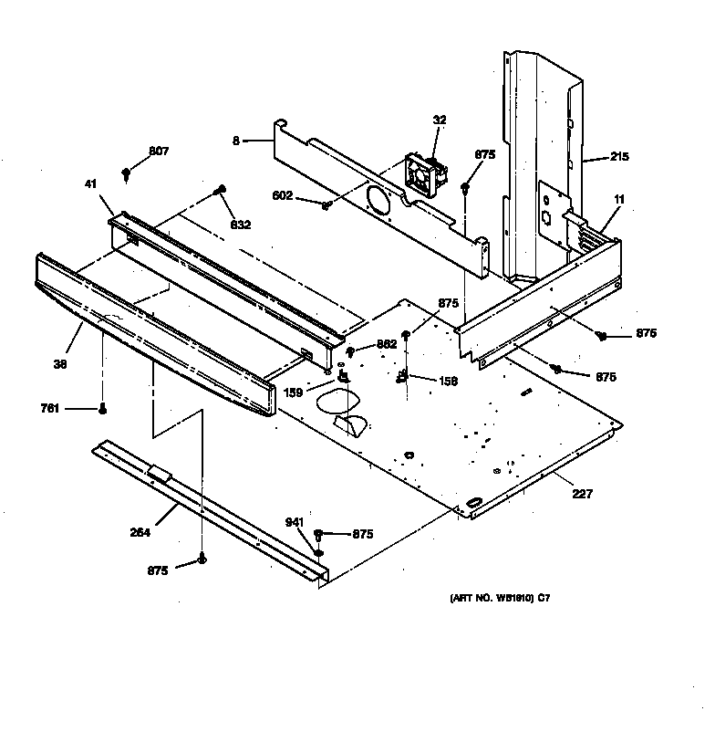 GE JT950SA2SS center spacer diagram