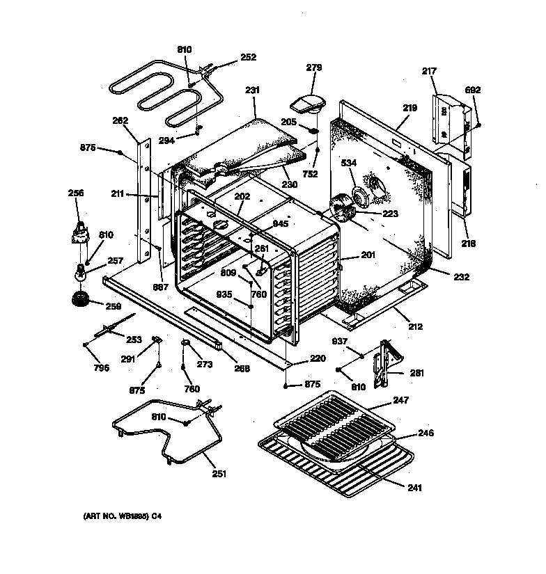 GE JTP15BW2BB body parts diagram
