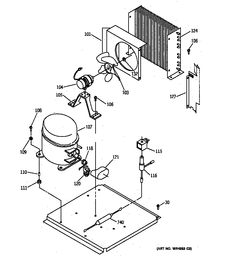 GE ZDIB50YB unit parts diagram