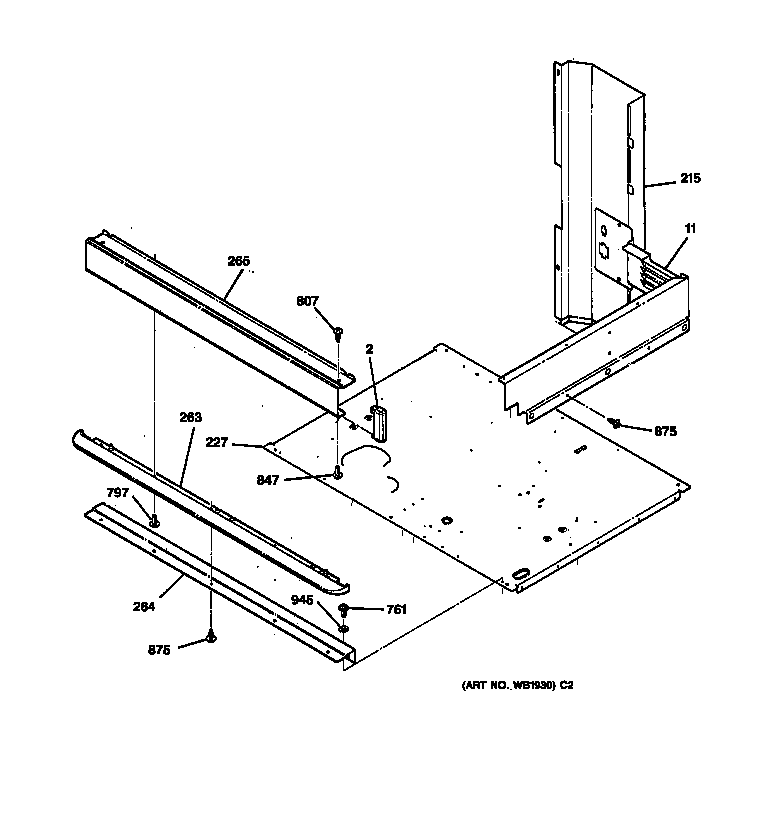 GE JTP26GV1BB spacer diagram