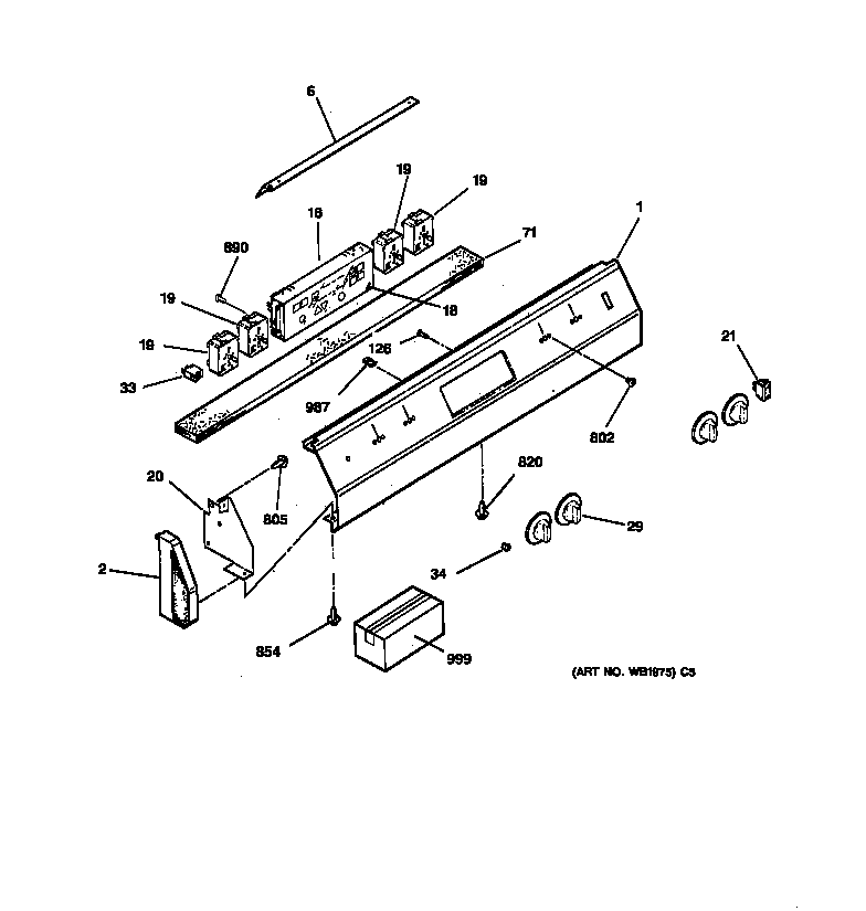 GE JDS26BW2AD control panel diagram