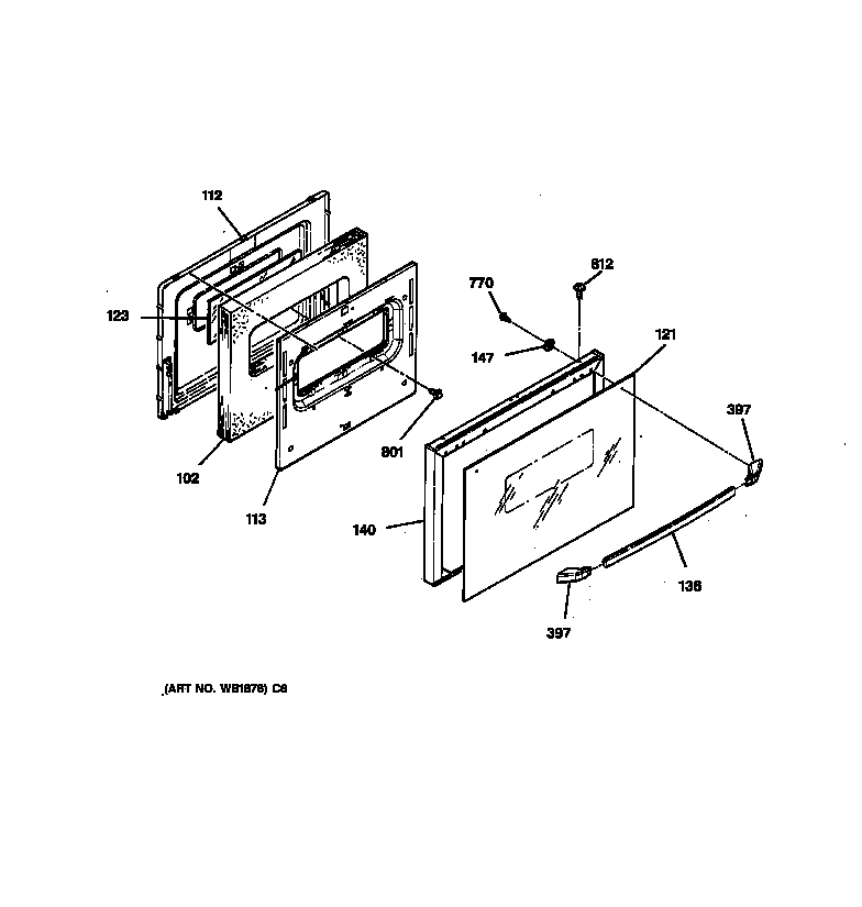 GE JDS26BW2AD door diagram