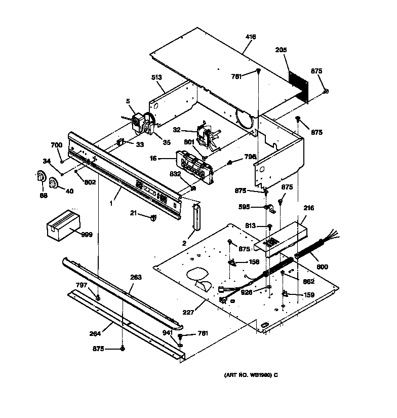 GE JTP27WV2WW control panel diagram