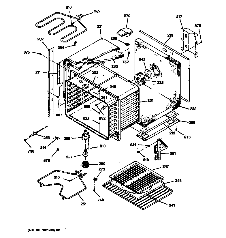 GE JTP27WV2WW upper body parts diagram