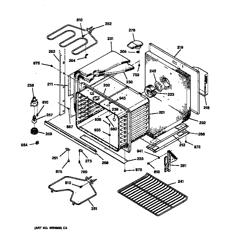 GE JTP27WV2WW lower body parts diagram