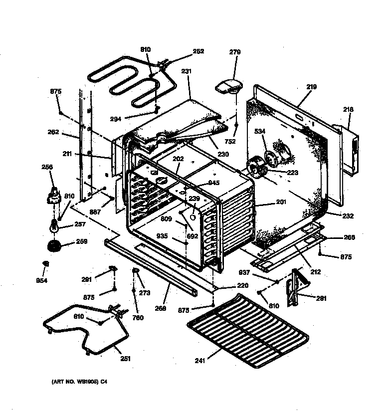 GE JTP27WW2WW lower body diagram