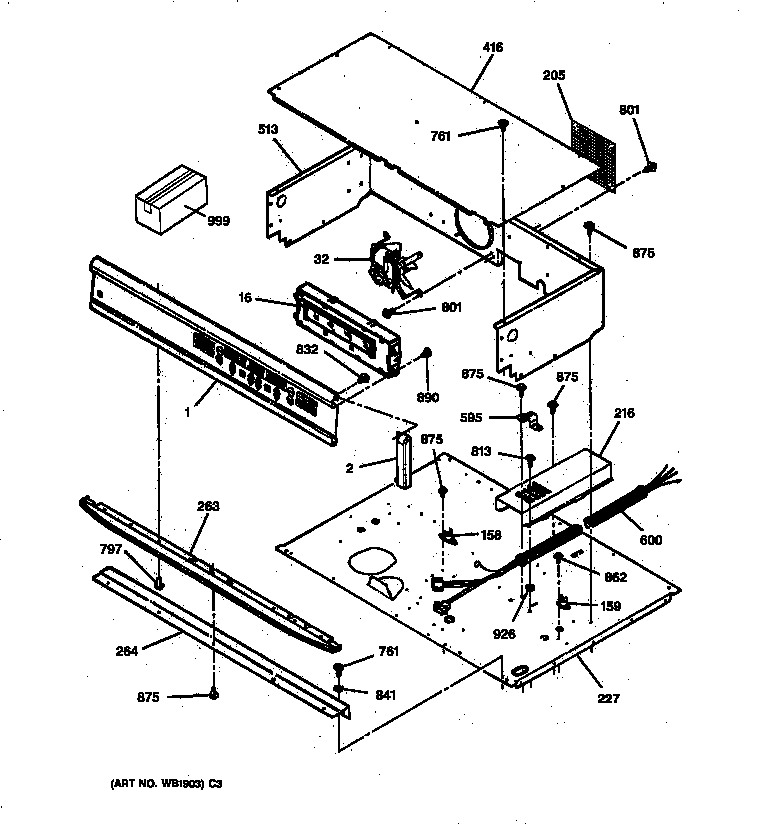 GE JTP45BW3BB control panel diagram